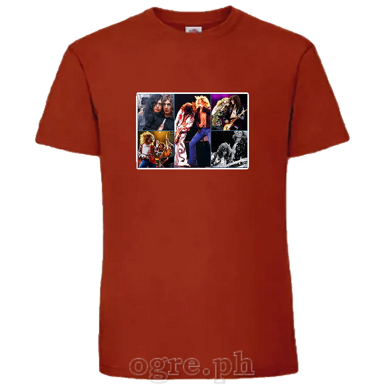 RML-ZEP1 Rock Music Legends on Soft Premium 100% Cotton Tee ~ Jimmy Page/Robert Plant