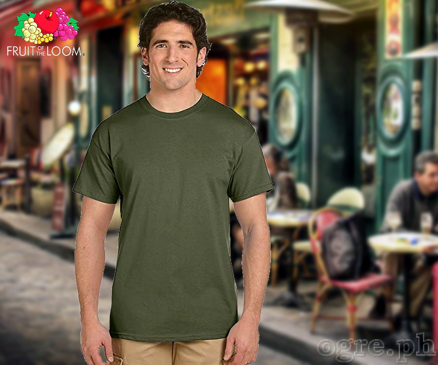 SP-195A Army Green Soft Premium Round Neck Tee 195gsm 100% Cotton