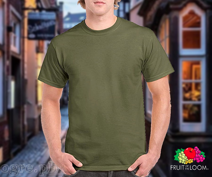 SP-195A Army Green Soft Premium Round Neck Tee 195gsm 100% Cotton