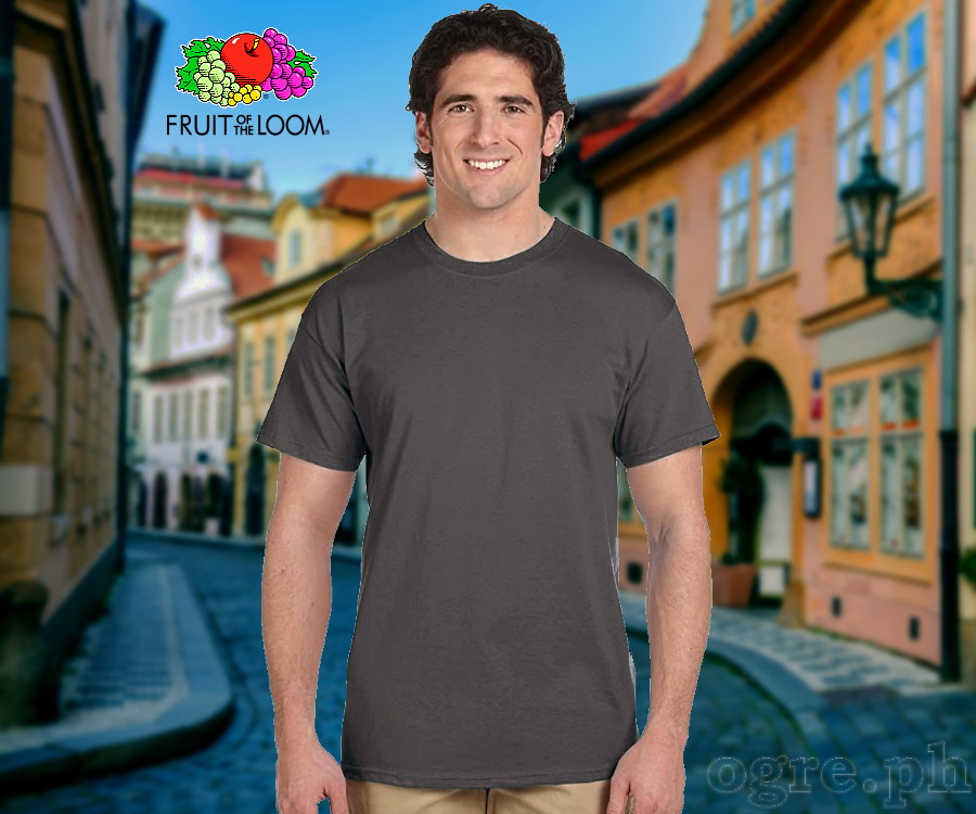SP-195C Charcoal Soft Premium Round Neck Tee 195gsm 100% Cotton