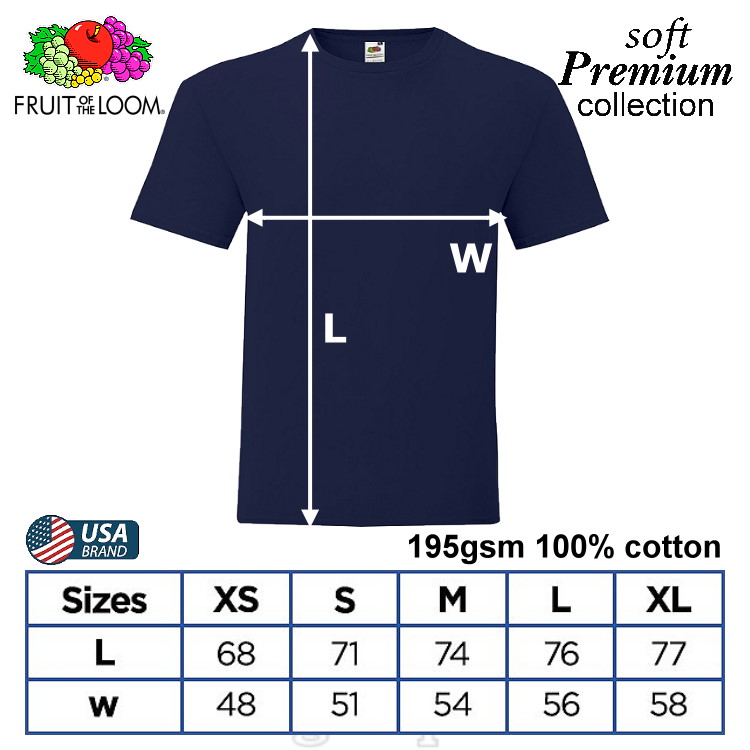 SP-195N Navy Blue Soft Premium Round Neck Tee 195gsm 100% Cotton