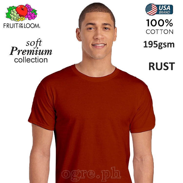 SP-195R Rust Soft Premium Round Neck Tee 195gsm 100% Cotton