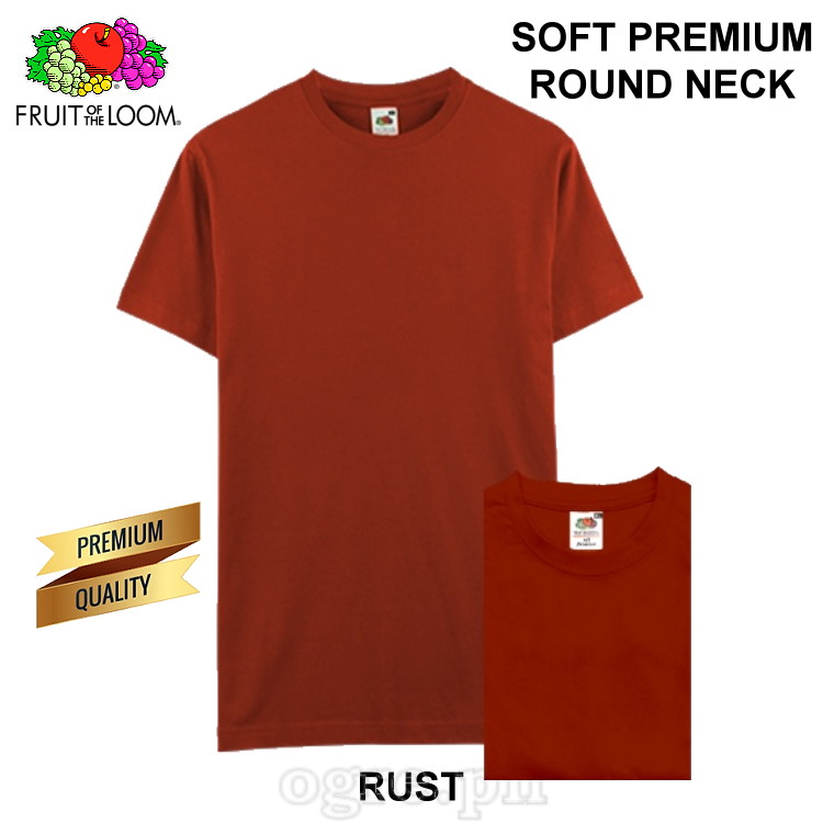 SP-195R Rust Soft Premium Round Neck Tee 195gsm 100% Cotton