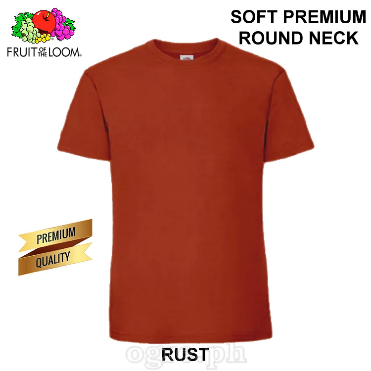 SP-195R Rust Soft Premium Round Neck Tee 195gsm 100% Cotton