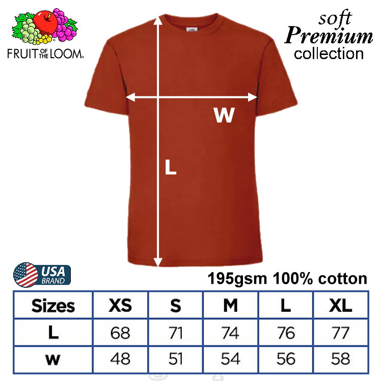 SP-195R Rust Soft Premium Round Neck Tee 195gsm 100% Cotton
