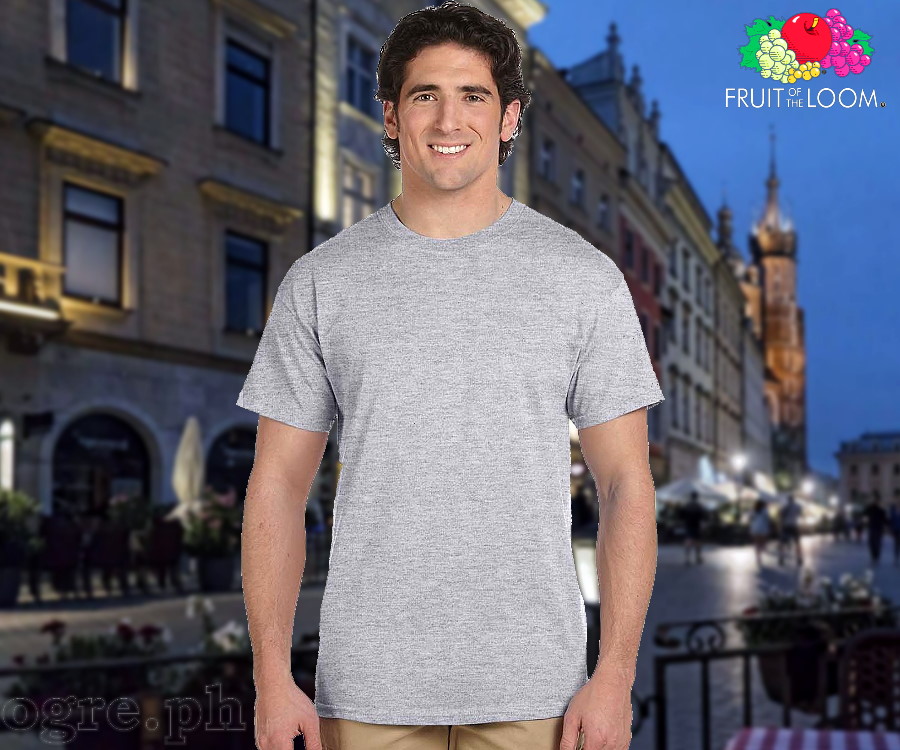 SP-195H Heather Gray Soft Premium Round Neck Tee 195gsm 100% Cotton