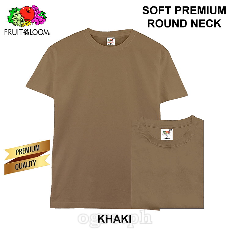 SP-195K Khaki Soft Premium Round Neck Tee 195gsm 100% Cotton