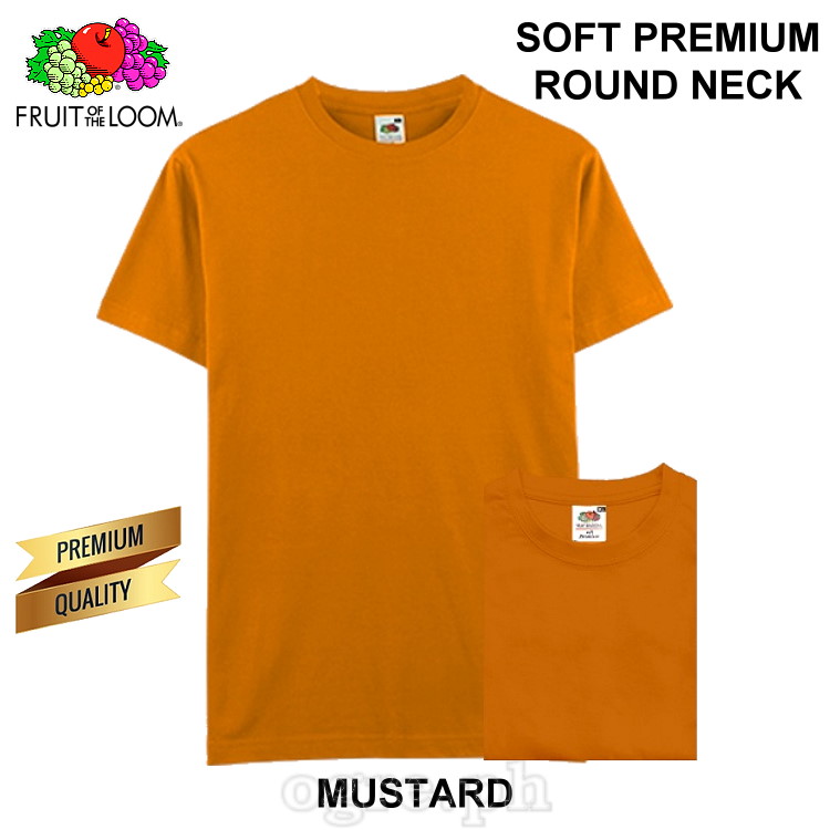 SP-195M Mustard Soft Premium Round Neck Tee 195gsm 100% Cotton