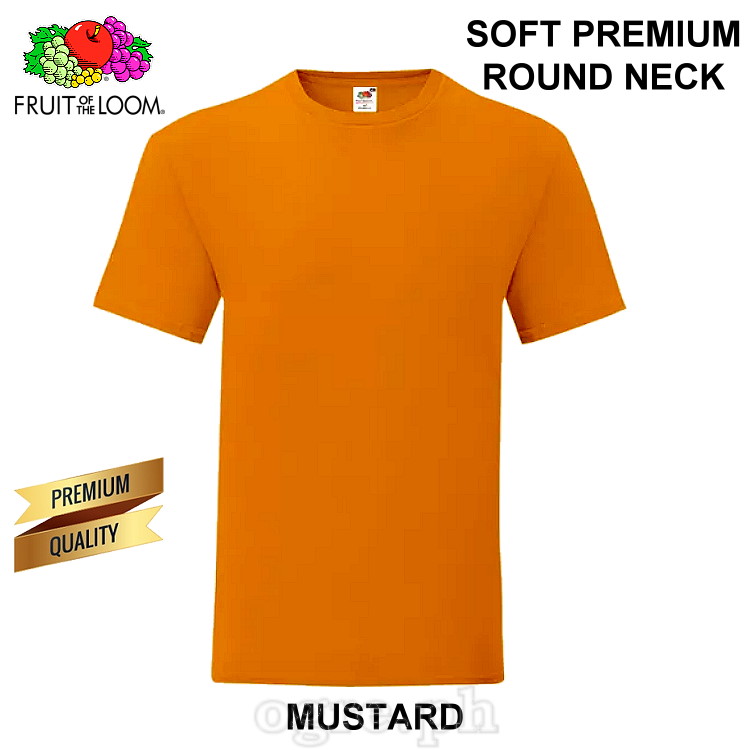 SP-195M Mustard Soft Premium Round Neck Tee 195gsm 100% Cotton