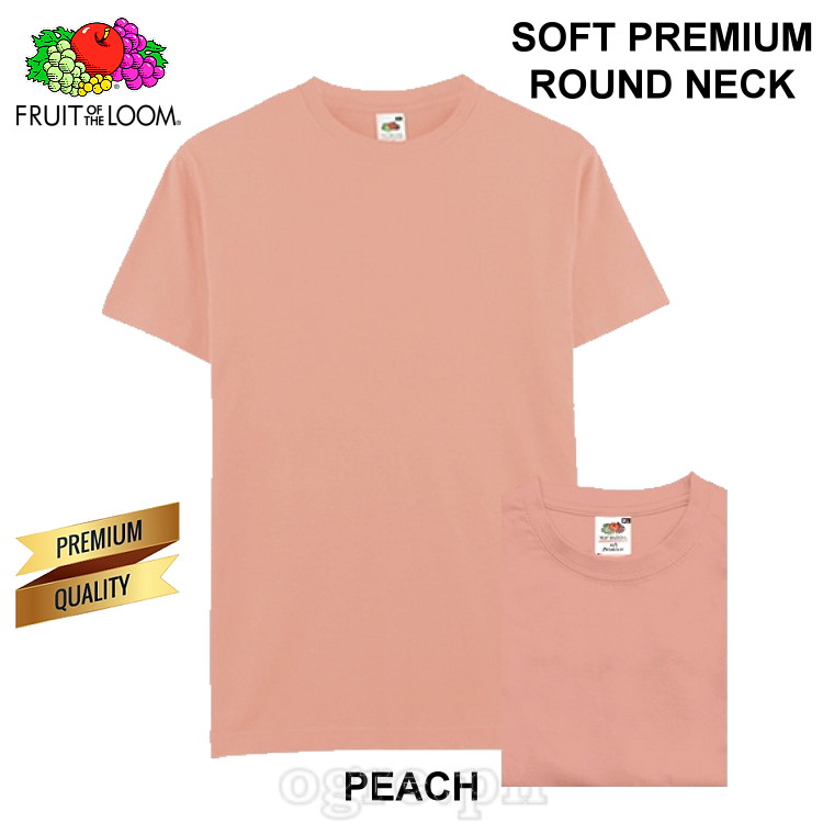 SP-195P Peach Soft Premium Round Neck Tee 195gsm 100% Cotton