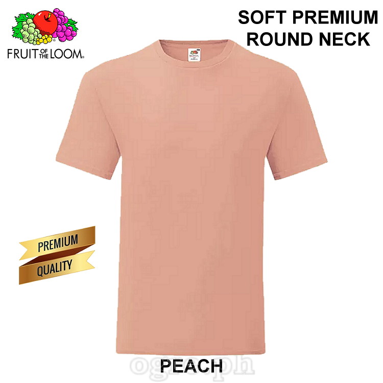 SP-195P Peach Soft Premium Round Neck Tee 195gsm 100% Cotton