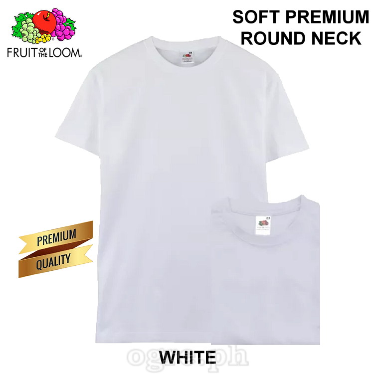 SP-195W White Soft Premium Round Neck Tee 195gsm 100% Cotton