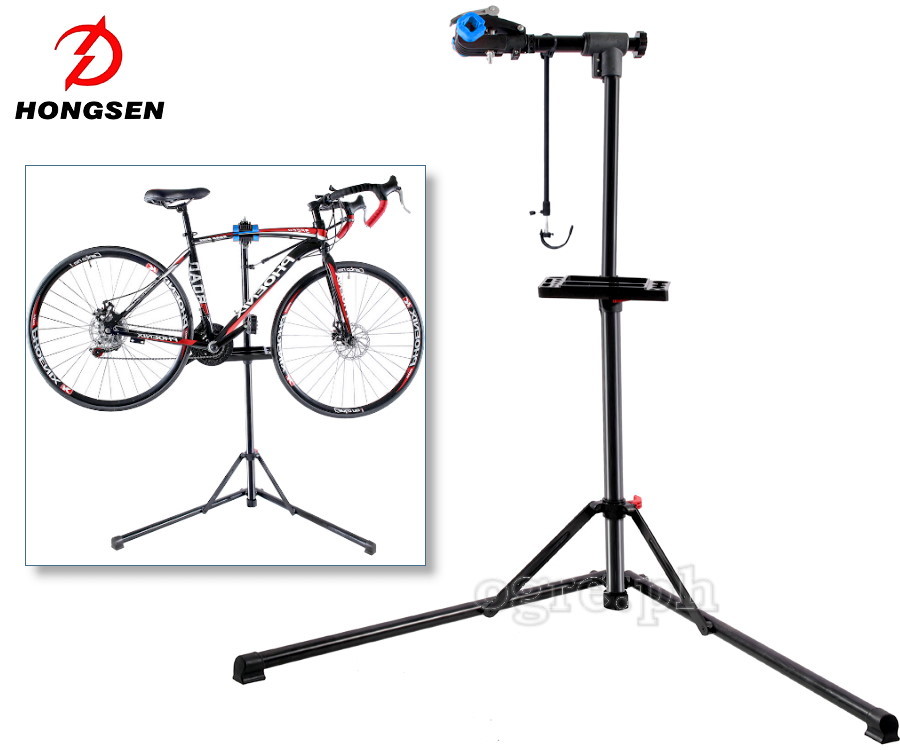 HS-X006R Heavy Duty Bike Repair / Maintenance Stand with Collapsible Bipod Base