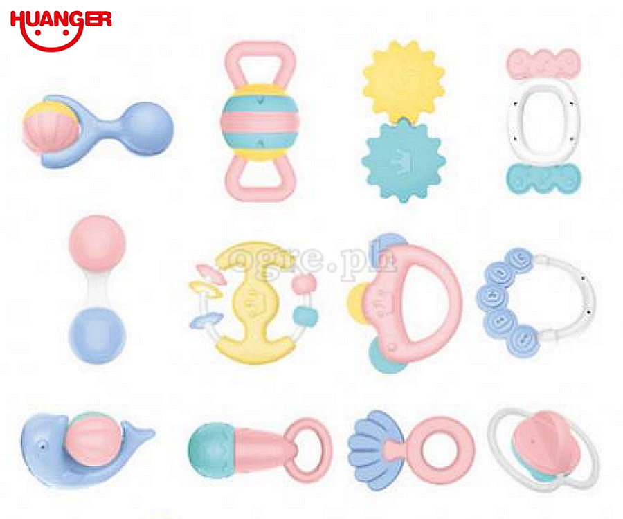 HE0129 Baby Teether Rattles with Storage Case (12pcs Set)