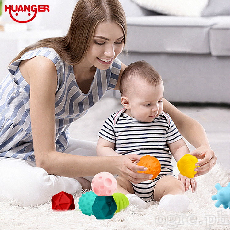 HE0233 Set of 10pcs Soft Rubber Textured Balls