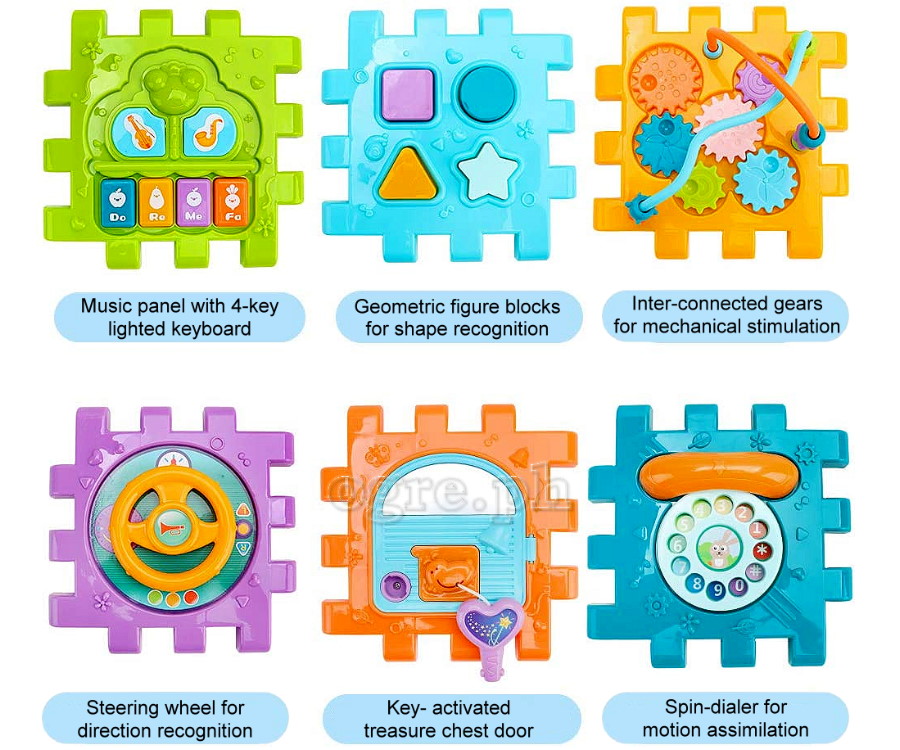 HE0527 (6+4pcs Set) Educational Activity Cube