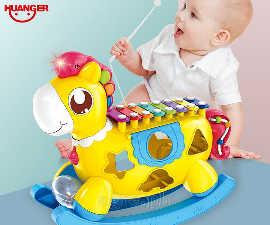 HE8024-HE8025 Music Pony Xylophone (HE8024 Yellow / HE8025 Orange)