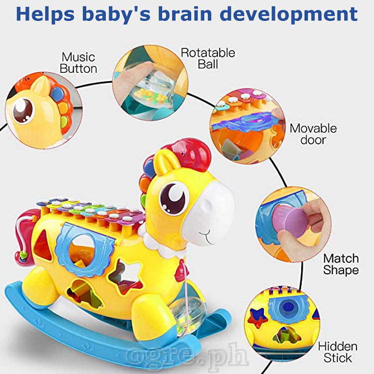 HE8024-HE8025 Music Pony Xylophone (HE8024 Yellow / HE8025 Orange)