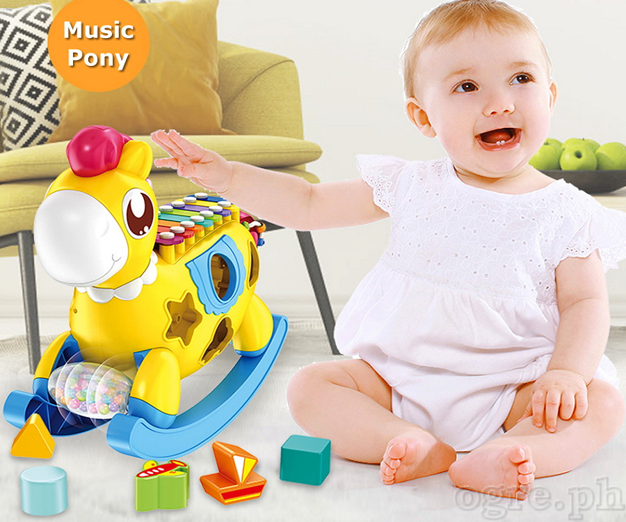 HE8024-HE8025 Music Pony Xylophone (HE8024 Yellow / HE8025 Orange)