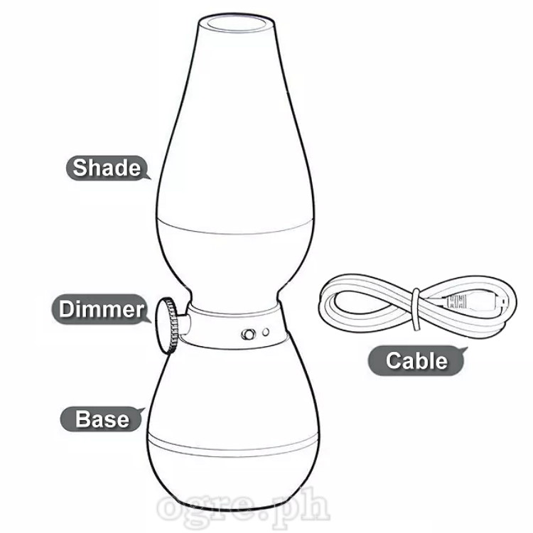 YLL003 Classic Design Blow Control Oil Lamp USB Rechargeable Night Light