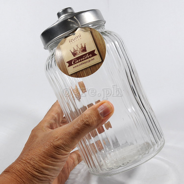 362206 Airtight Storage Jar with Screw-On Stainless Steel Lid 1.3L