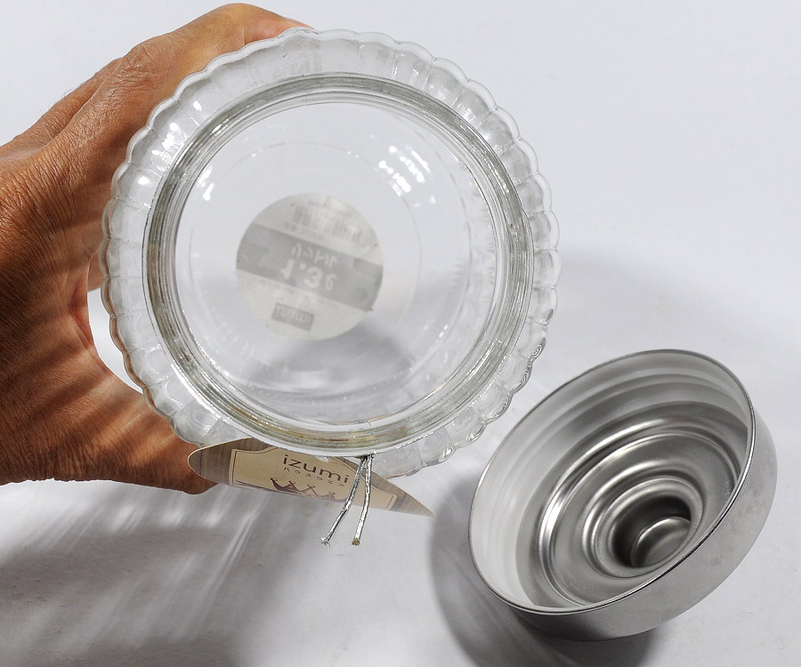 362206 Airtight Storage Jar with Screw-On Stainless Steel Lid 1.3L