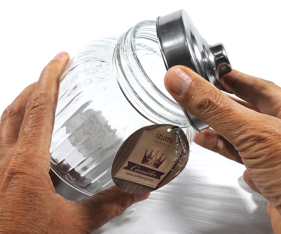 362207 Airtight Storage Jar with Screw-On Stainless Steel Lid 650mL