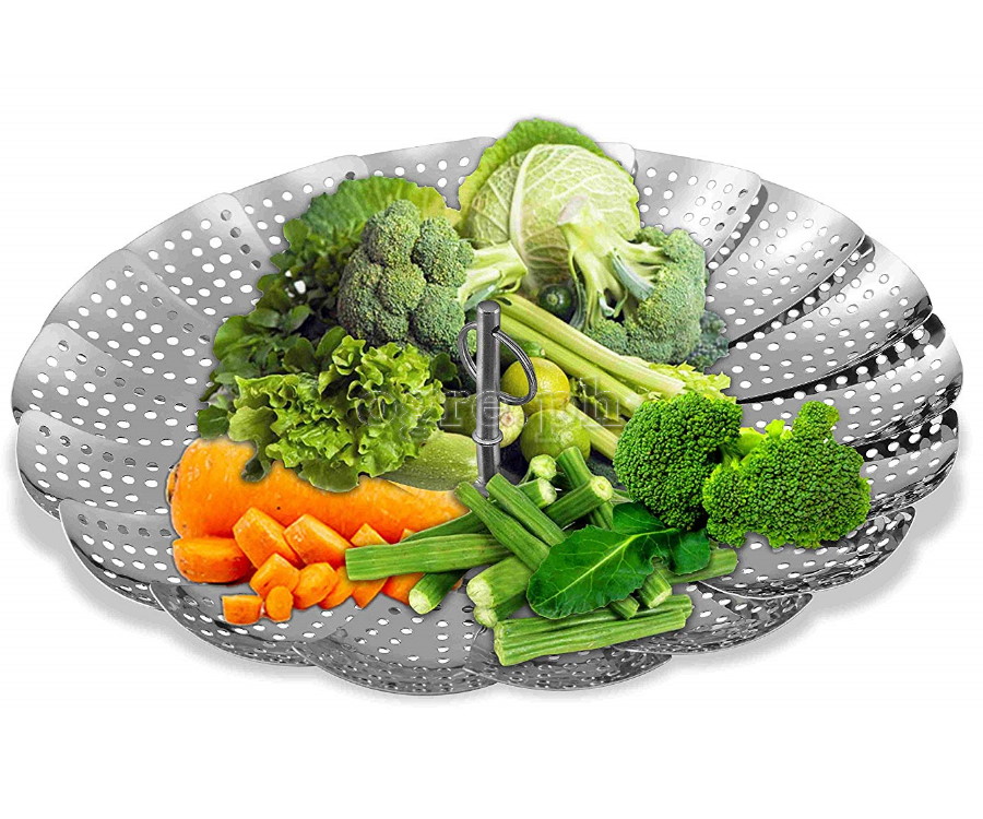 RF-3117 Collapsible Stainless Steel Steamer / Drainer Basket