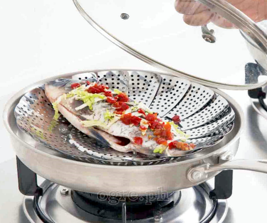 RF-3117 Collapsible Stainless Steel Steamer / Drainer Basket