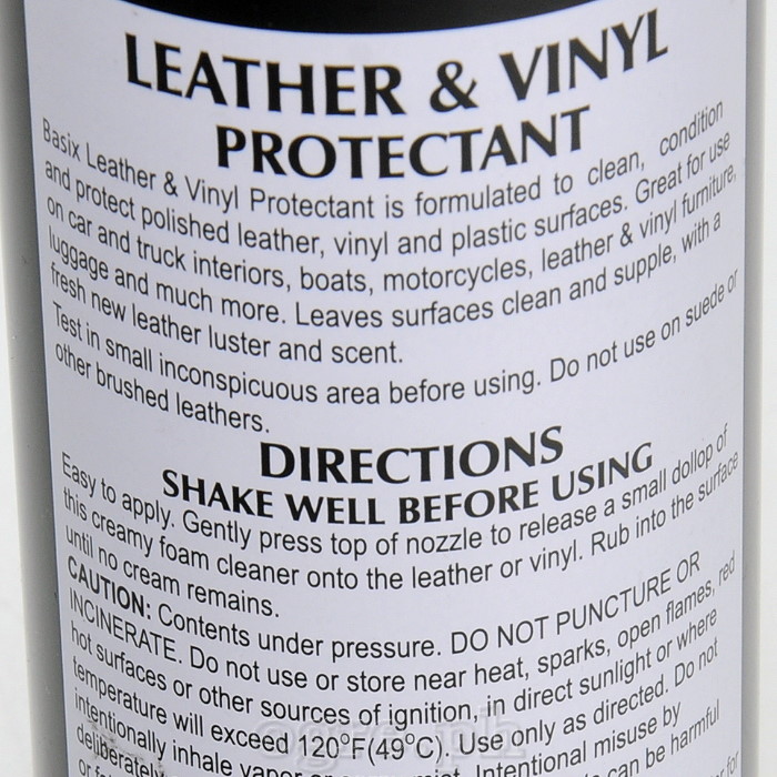8229 Basix Leather and Vinyl Protectant 12oz (345ml)