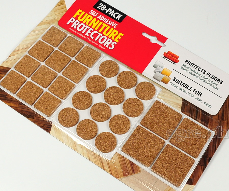 HY0117 28-pack Self Adhesive Cork Furniture Protectors