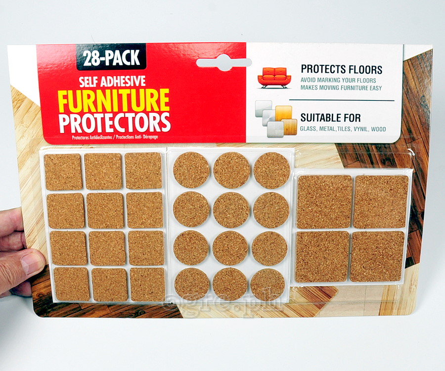 HY0117 28-pack Self Adhesive Cork Furniture Protectors