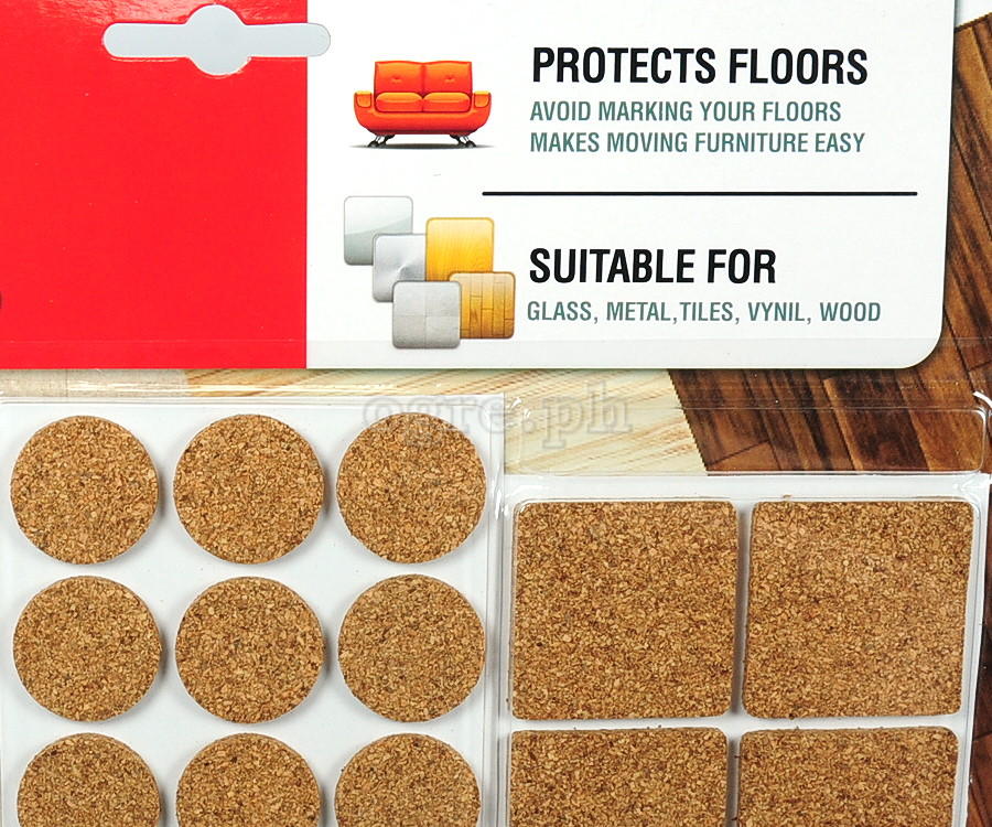HY0117 28-pack Self Adhesive Cork Furniture Protectors