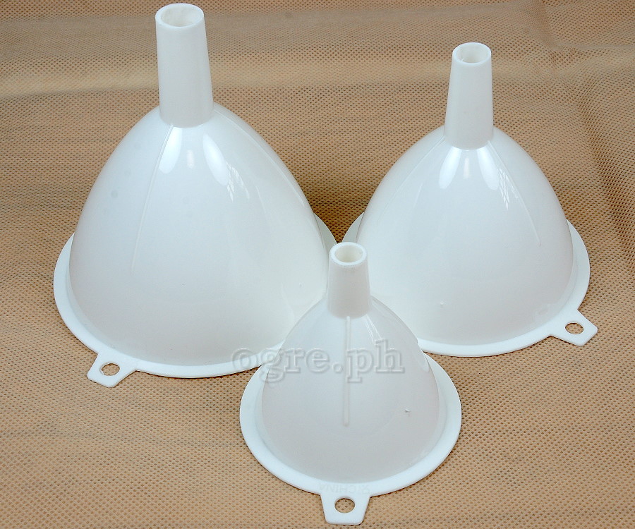 KA0144 3 pack White Plastic Funnels Set