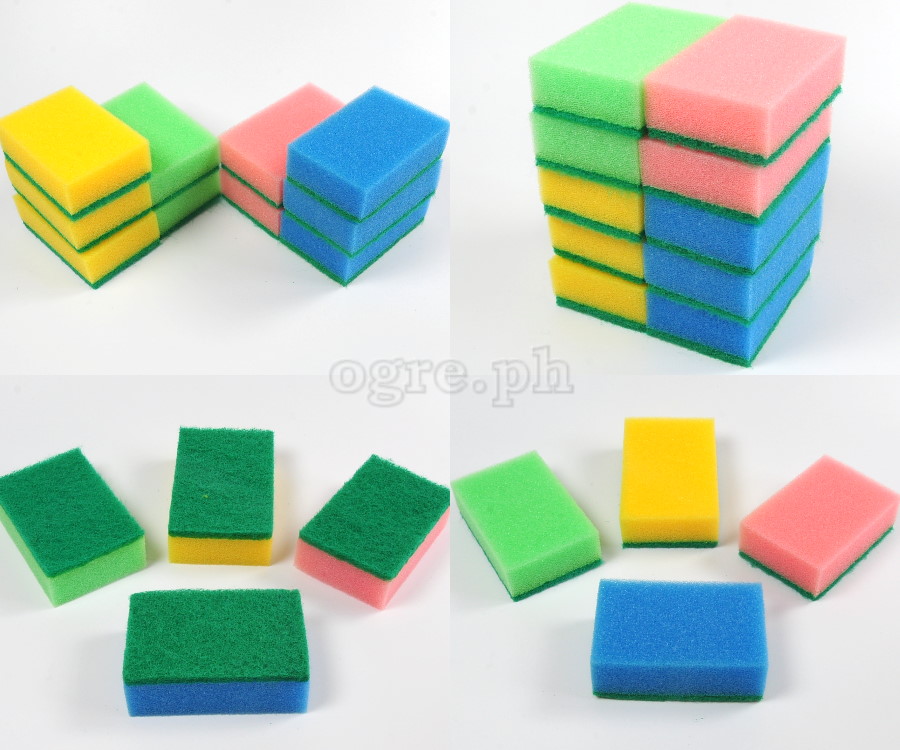 TB1300530 10pcs Heavy Duty Scrub Sponge Assorted Colors