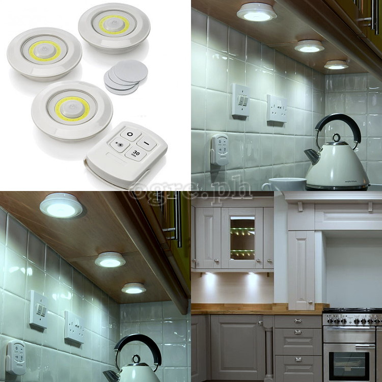 3 pcs Wireless LED Lights with Remote Control