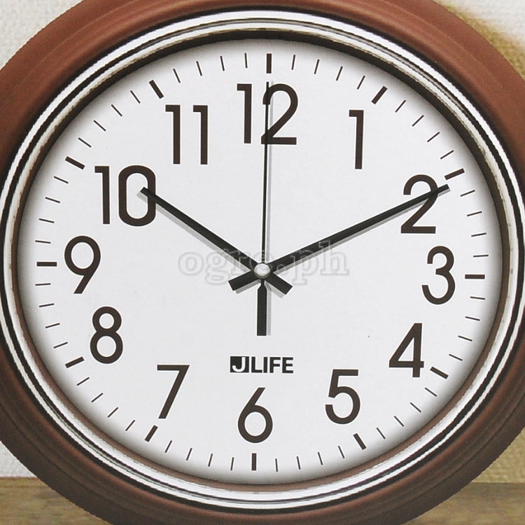 6743B-JL 10-inch Sweep Movement Round Wall Clock
