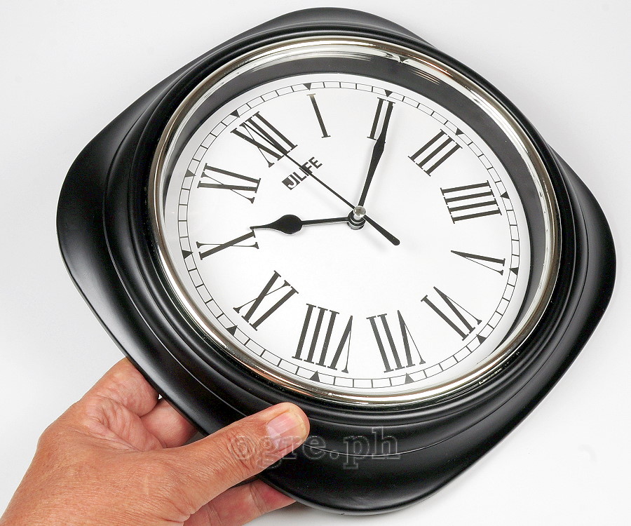 6746RO-JL 10-inch Sweep Movement Semi-Square Wall Clock