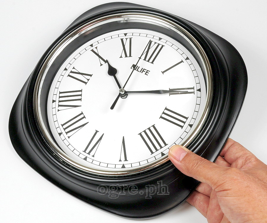 6746RO-JL 10-inch Sweep Movement Semi-Square Wall Clock