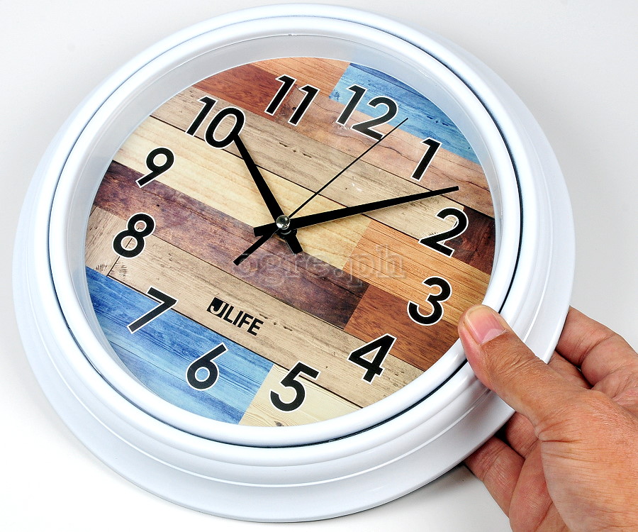 6751WNBN-JL 10-inch Sweep Movement Round Wall Clock