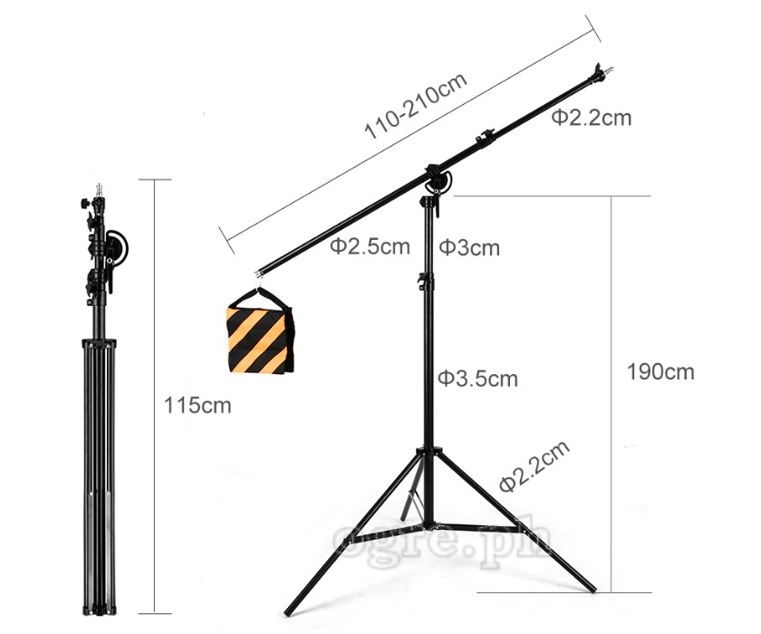 LS-21 2-in-1 Convertible Boom Stand / Light Stand