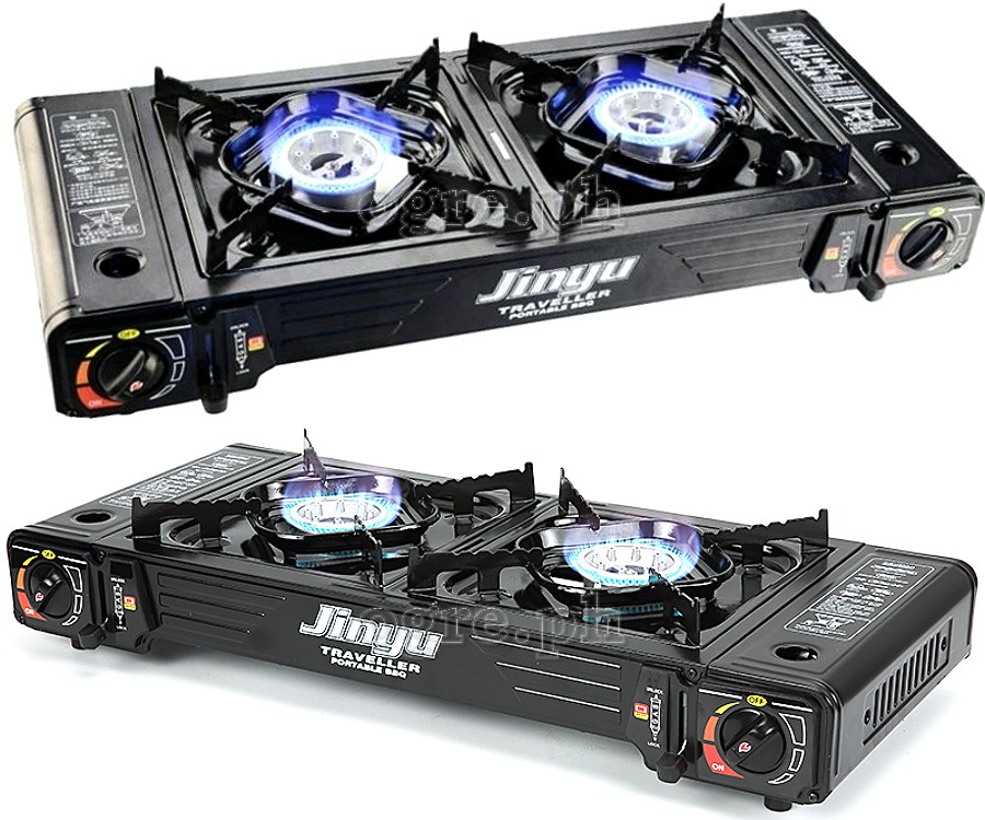 BDZ-155 Portable 2-Burner Butane Gas Stove with Free Storage Bag
