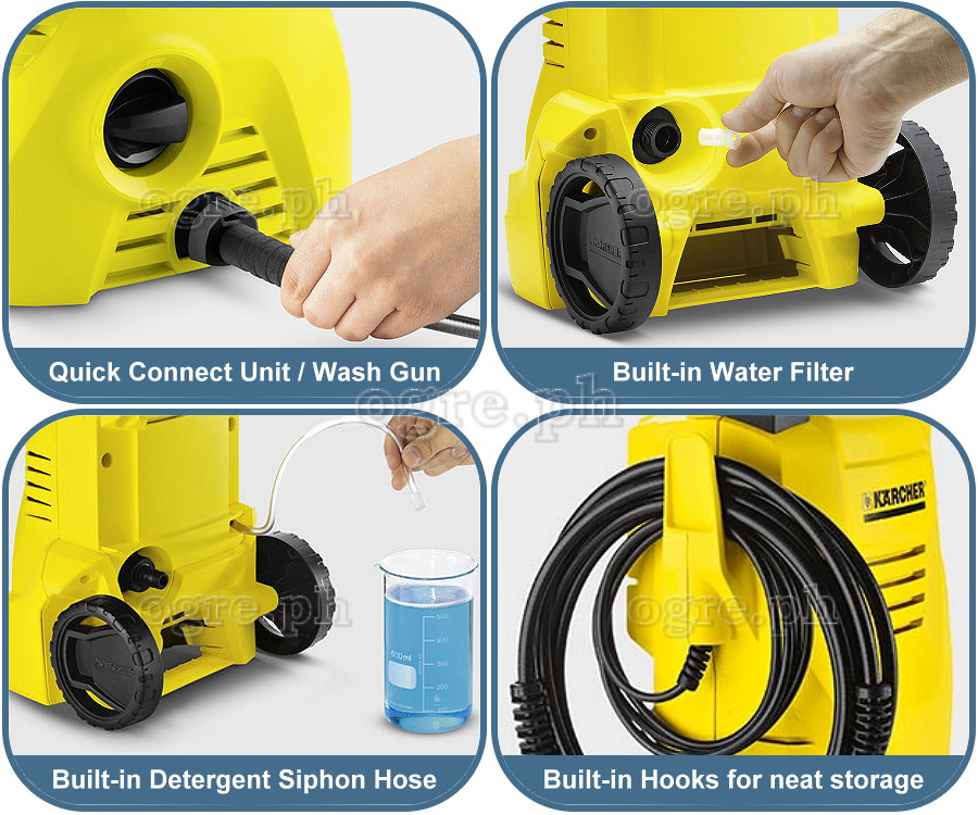 K2 Plus Original Karcher  120 bar High Pressure Washer Set (Refurbished Australian Surplus Item)