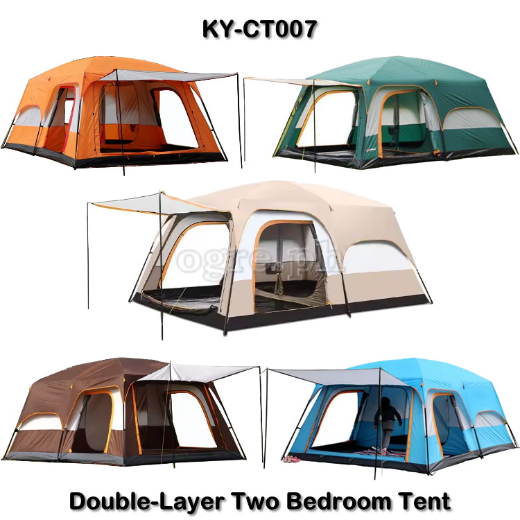 4-5 Person Double-Layer Two Bedroom Tent 330*210*185cm