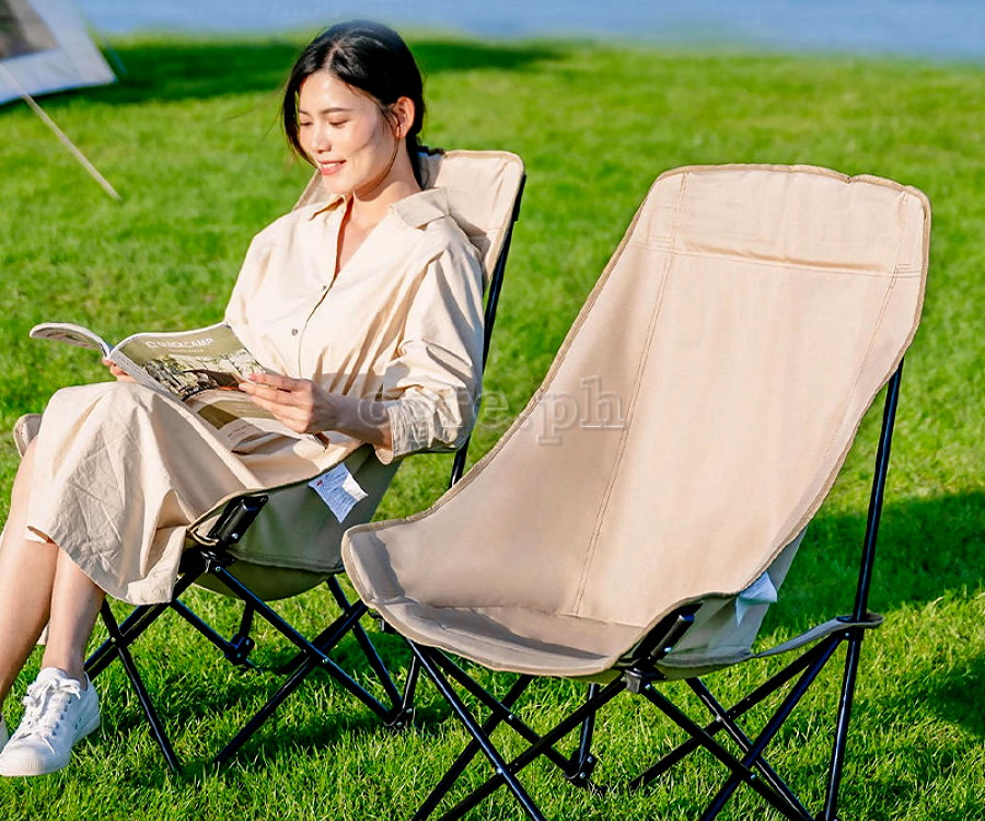 Foldable High-Backrest Moon Chair 95*40*40cm