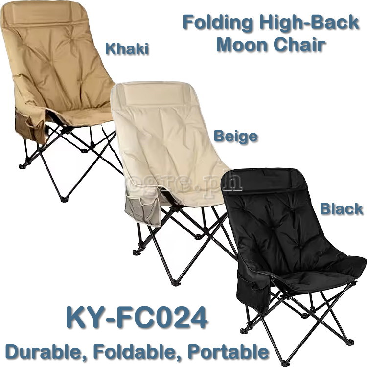 Foldable High-Backrest Padded Moon Chair 46*46*90cm