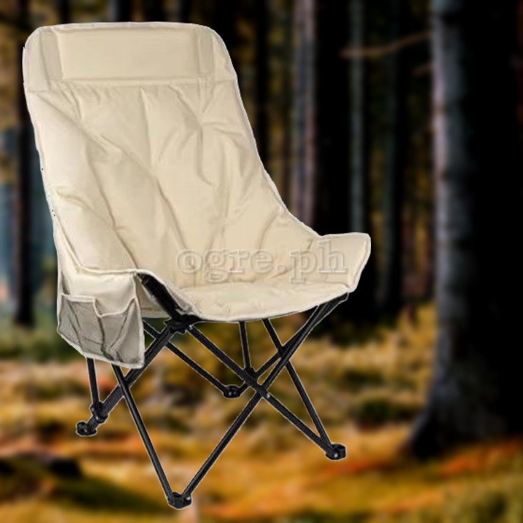 Foldable High-Backrest Padded Moon Chair 46*46*90cm