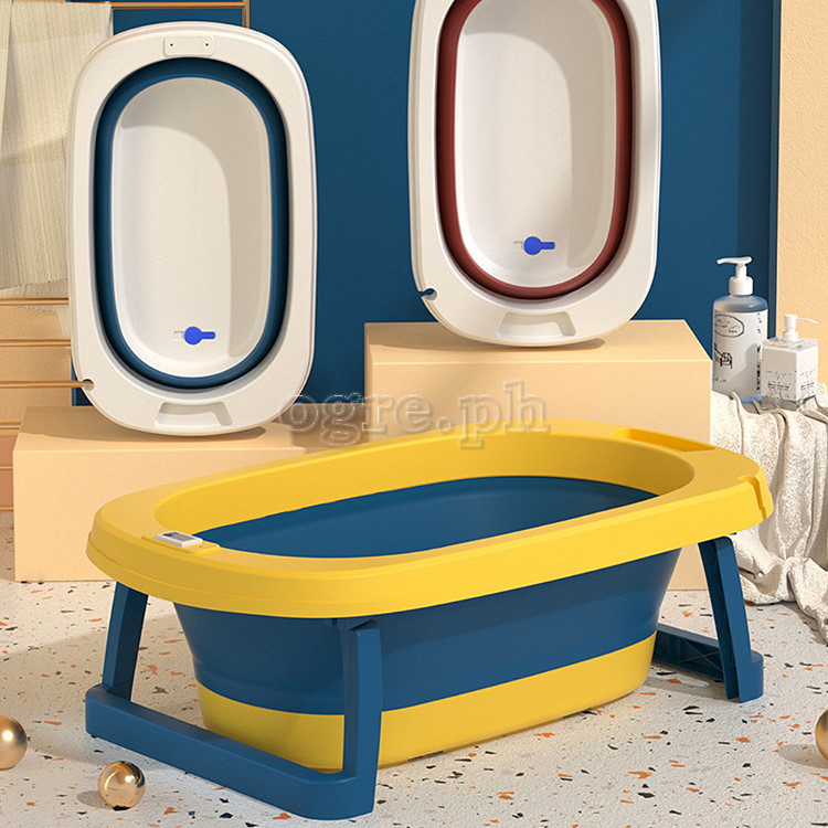 LYBY-A03 Collapsible Baby Bathtub with Safety Cushion and Thermometer