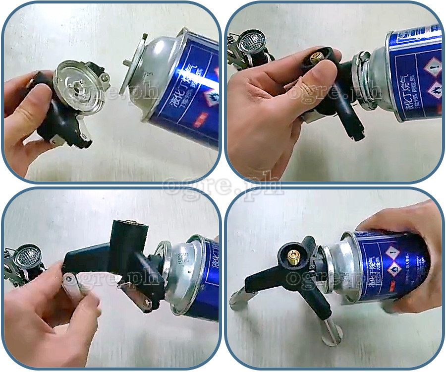 15C3 Butane Tank Nozzle Adapter with Folding Tripod