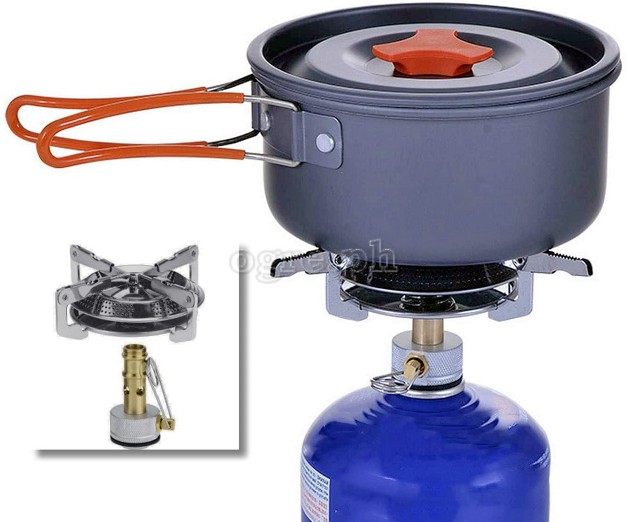 15S120 Round Camping Stove (Screw-on Cannister Mount)